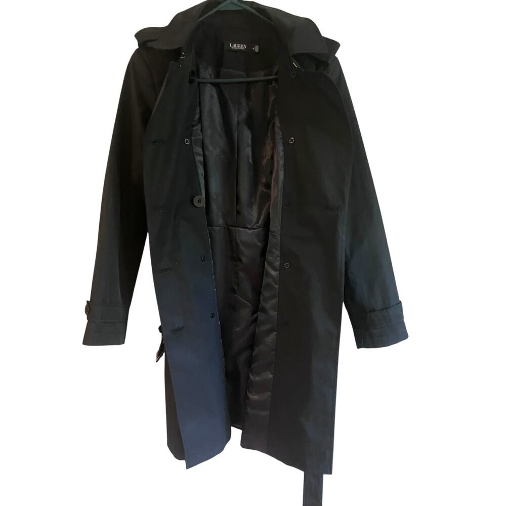 Lauren Ralph Lauren NWT Black Women’s Belted Waterproof Trench-Medium - Picture 6 of 16